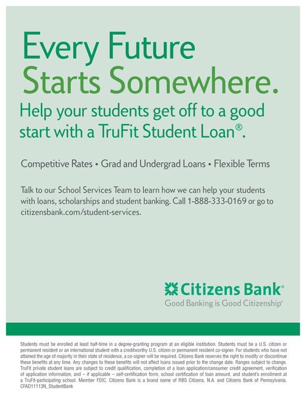 Ad - Citizen Bank - Fall 2014 - PASFAA - Pennsylvania Association of Student  Financial Aid Administrators